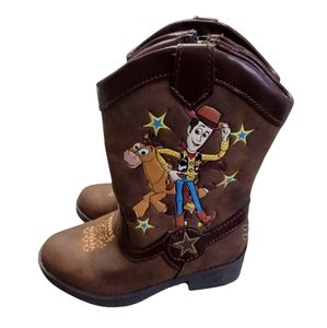 Toddler Toy Story Western Pull On Brown Boots Size 7